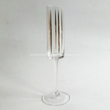 Verre flûte à champagne avec décalcomanie or